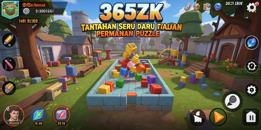 Screenshot gameplay 365ZK menampilkan potongan puzzle yang menantang.