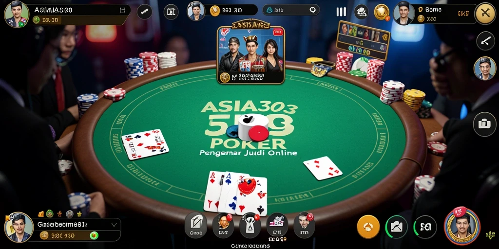 Screenshot gameplay ASIA303 yang menampilkan keseruan permainan Poker.