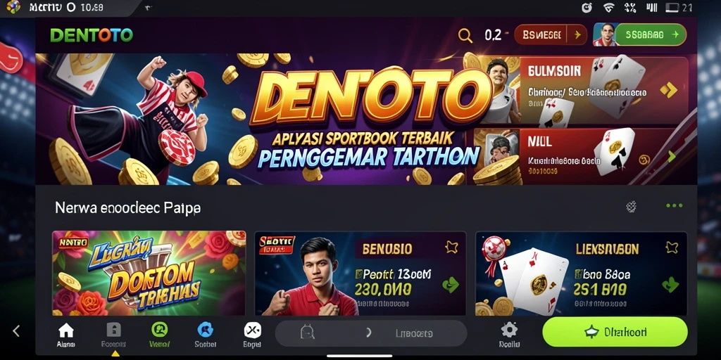 Tampilan menarik dari DENTOTO saat digunakan untuk taruhan olahraga.