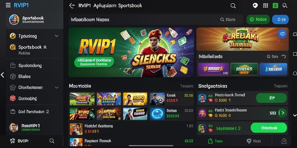 Tampilan menarik dari gameplay RVIP1 saat taruhan olahraga.