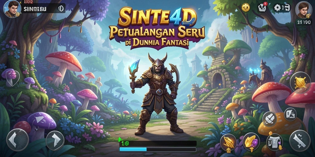 Tangkapan layar permainan SINTE4D yang menampilkan aksi petualangan.