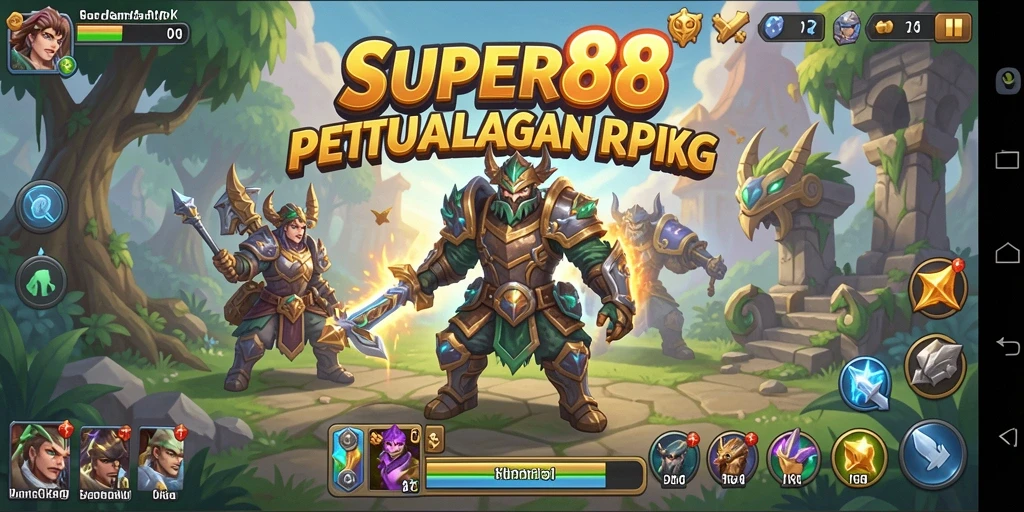 Screenshot gameplay SUPER88 menampilkan aksi pertempuran yang seru dan grafis menawan.